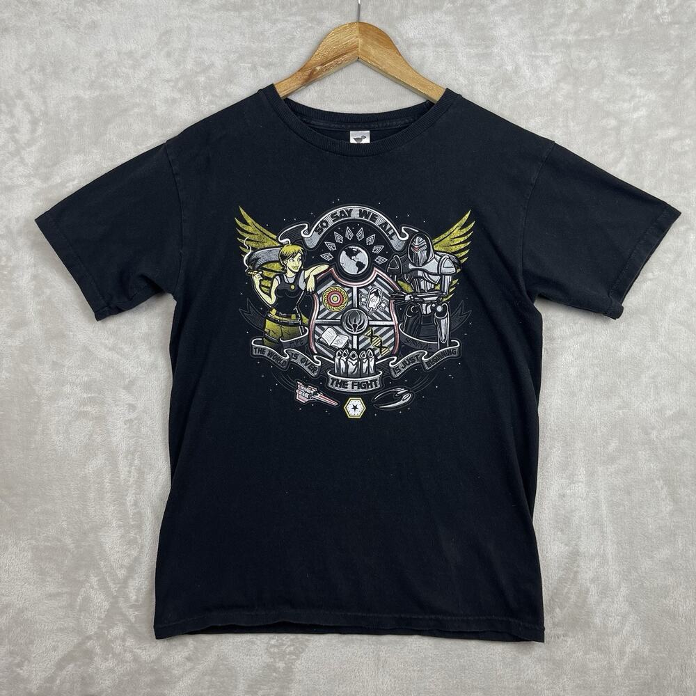 Battlestar Galactica T Shirt Small Black TeeFury So Say We All Cylon Sci Fi